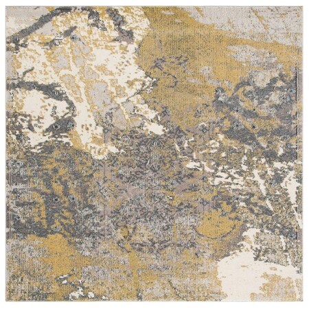 Safavieh 6 ft. 7 in. x 6 ft. 7 in. Monaco Power Loomed Square Area Rug Ivory & Grey MNC219S-7SQ